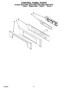 02 - Control Panel Parts parts for Whirlpool Oven GBD277PRS00 from AppliancePartsPros.com