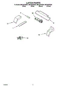 04 - Latch Parts parts for Whirlpool Oven GMC305PRQ00 from AppliancePartsPros.com