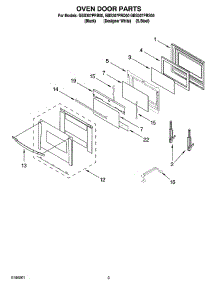 02 - Oven Door Parts parts for Whirlpool Oven GBS307PRS00 from AppliancePartsPros.com