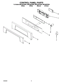 02 - Control Panel Parts parts for Whirlpool Oven GMC305PRB00 from AppliancePartsPros.com