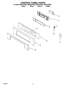 02 - Control Panel Parts parts for Whirlpool Oven GMC275PRB00 from AppliancePartsPros.com