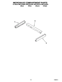 08 - Microwave Compartment Parts parts for Whirlpool Oven GMC275PRB00 from AppliancePartsPros.com
