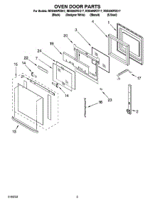 02 - Oven Door Parts parts for Whirlpool Oven RBS305PDS17 from AppliancePartsPros.com