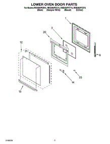 03 - Lower Oven Door Parts parts for Whirlpool Oven RBD305PDT15 from AppliancePartsPros.com