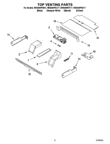 05 - Top Venting Parts, Optional Parts parts for Whirlpool Oven RBS305PDB17 from AppliancePartsPros.com