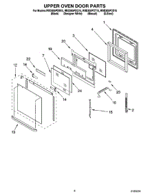 04 - Upper Oven Door Parts parts for Whirlpool Oven RBD305PDB15 from AppliancePartsPros.com