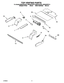 07 - Top Venting Parts, Optional Parts parts for Whirlpool Oven GBD307PDS10 from AppliancePartsPros.com