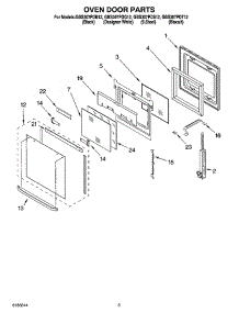 02 - Oven Door Parts parts for Whirlpool Oven GBS307PDT12 from AppliancePartsPros.com