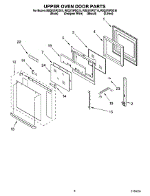 04 - Upper Oven Door Parts parts for Whirlpool Oven RBD275PDQ15 from AppliancePartsPros.com