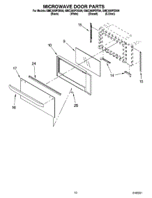 08 - Microwave Door Parts parts for Whirlpool Oven GMC305PDQ08 from AppliancePartsPros.com