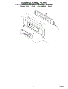 06 - Control Panel Parts parts for Whirlpool Oven GBD307PDT10 from AppliancePartsPros.com
