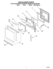 03 - Oven Door Parts parts for Whirlpool Oven GSC308PJQ06 from AppliancePartsPros.com