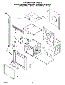 02 - Upper Oven Parts parts for Whirlpool Oven GBD307PDQ10 from AppliancePartsPros.com