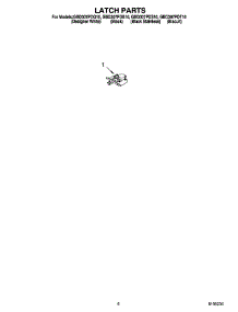 04 - Latch Parts parts for Whirlpool Oven GBD307PDB10 from AppliancePartsPros.com