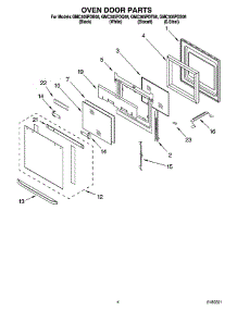 03 - Oven Door Parts parts for Whirlpool Oven GMC305PDS08 from AppliancePartsPros.com