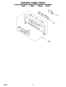 02 - Control Panel Parts parts for Whirlpool Oven GMC305PDB08 from AppliancePartsPros.com
