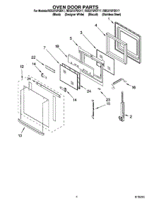 03 - Oven Door Parts parts for Whirlpool Oven RBS275PDS17 from AppliancePartsPros.com