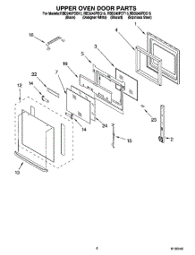 04 - Upper Oven Door Parts parts for Whirlpool Oven RBD245PDS15 from AppliancePartsPros.com