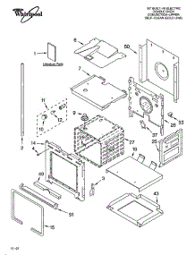 Lower Oven parts for Whirlpool Oven GBD307NKQ0 from AppliancePartsPros.com
