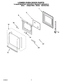 03 - Lower Oven Door Parts parts for Whirlpool Oven RBD245PDQ15 from AppliancePartsPros.com