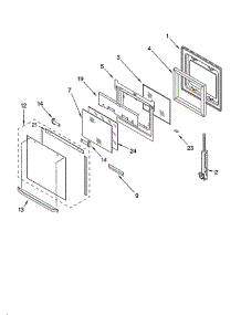 Oven Door parts for Whirlpool Oven GBS307NKQ0 from AppliancePartsPros.com