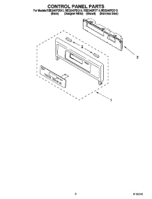 06 - Control Panel Parts parts for Whirlpool Oven RBD245PDB15 from AppliancePartsPros.com