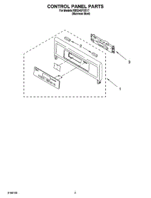02 - Control Panel Parts parts for Whirlpool Oven RBS245PDS17 from AppliancePartsPros.com
