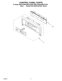 02 - Control Panel Parts parts for Whirlpool Oven GBD277PDT09 from AppliancePartsPros.com