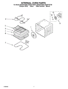 05 - Internal Oven Parts parts for Whirlpool Oven GBD307PDQ09 from AppliancePartsPros.com