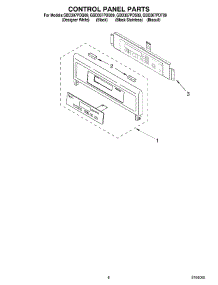 06 - Control Panel Parts parts for Whirlpool Oven GBD307PDQ09 from AppliancePartsPros.com
