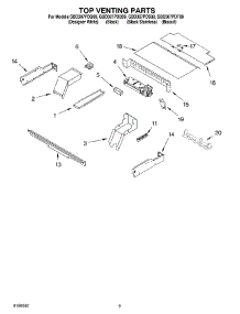 07 - Top Venting Parts, Optional Parts parts for Whirlpool Oven GBD307PDT09 from AppliancePartsPros.com