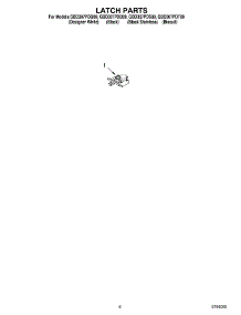 04 - Latch Parts parts for Whirlpool Oven GBD307PDS09 from AppliancePartsPros.com