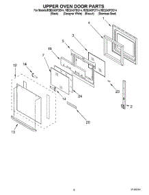 04 - Upper Oven Door Parts parts for Whirlpool Oven RBD245PDT14 from AppliancePartsPros.com