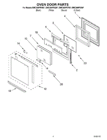03 - Oven Door Parts parts for Whirlpool Oven GMC305PDS07 from AppliancePartsPros.com