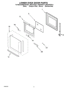 03 - Lower Oven Door Parts parts for Whirlpool Oven RBD245PDQ14 from AppliancePartsPros.com