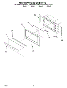07 - Microwave Door Parts parts for Whirlpool Oven GMC275PDS07 from AppliancePartsPros.com