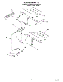 03 - Burner Parts parts for Whirlpool Oven SB160PEEB5 from AppliancePartsPros.com