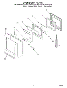 03 - Oven Door Parts parts for Whirlpool Oven RBS245PDS15 from AppliancePartsPros.com