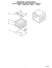 03 - Internal Oven parts for Whirlpool Oven RBS305PDS14 from AppliancePartsPros.com