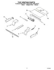 05 - Top Venting parts for Whirlpool Oven RBS275PDB13 from AppliancePartsPros.com
