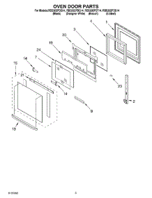02 - Oven Door parts for Whirlpool Oven RBS305PDB14 from AppliancePartsPros.com