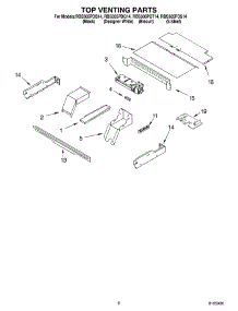 05 - Top Venting parts for Whirlpool Oven RBS305PDT14 from AppliancePartsPros.com