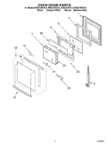 03 - Oven Door parts for Whirlpool Oven RBS275PDQ14 from AppliancePartsPros.com