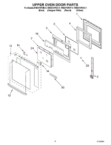 04 - Upper Oven Door parts for Whirlpool Oven RBD275PDS12 from AppliancePartsPros.com