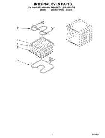 03 - Internal Oven parts for Whirlpool Oven RBS305PDQ13 from AppliancePartsPros.com