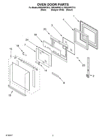02 - Oven Door parts for Whirlpool Oven RBS305PDT13 from AppliancePartsPros.com