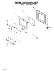 03 - Lower Oven Door parts for Whirlpool Oven RBD275PDQ13 from AppliancePartsPros.com
