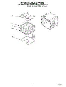 03 - Internal Oven parts for Whirlpool Oven RBD306PDB13 from AppliancePartsPros.com