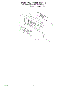 04 - Control Panel parts for Whirlpool Oven RBD276PDB12 from AppliancePartsPros.com