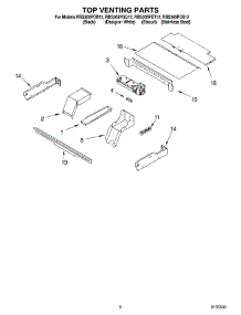05 - Top Venting parts for Whirlpool Oven RBS305PDT12 from AppliancePartsPros.com